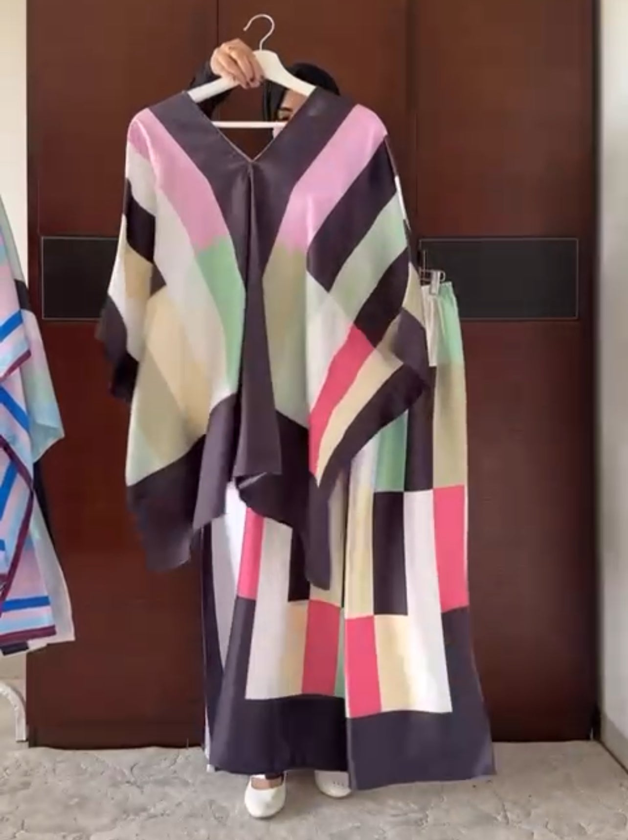 CH 539 Piece Printed Silk Co Ord Set