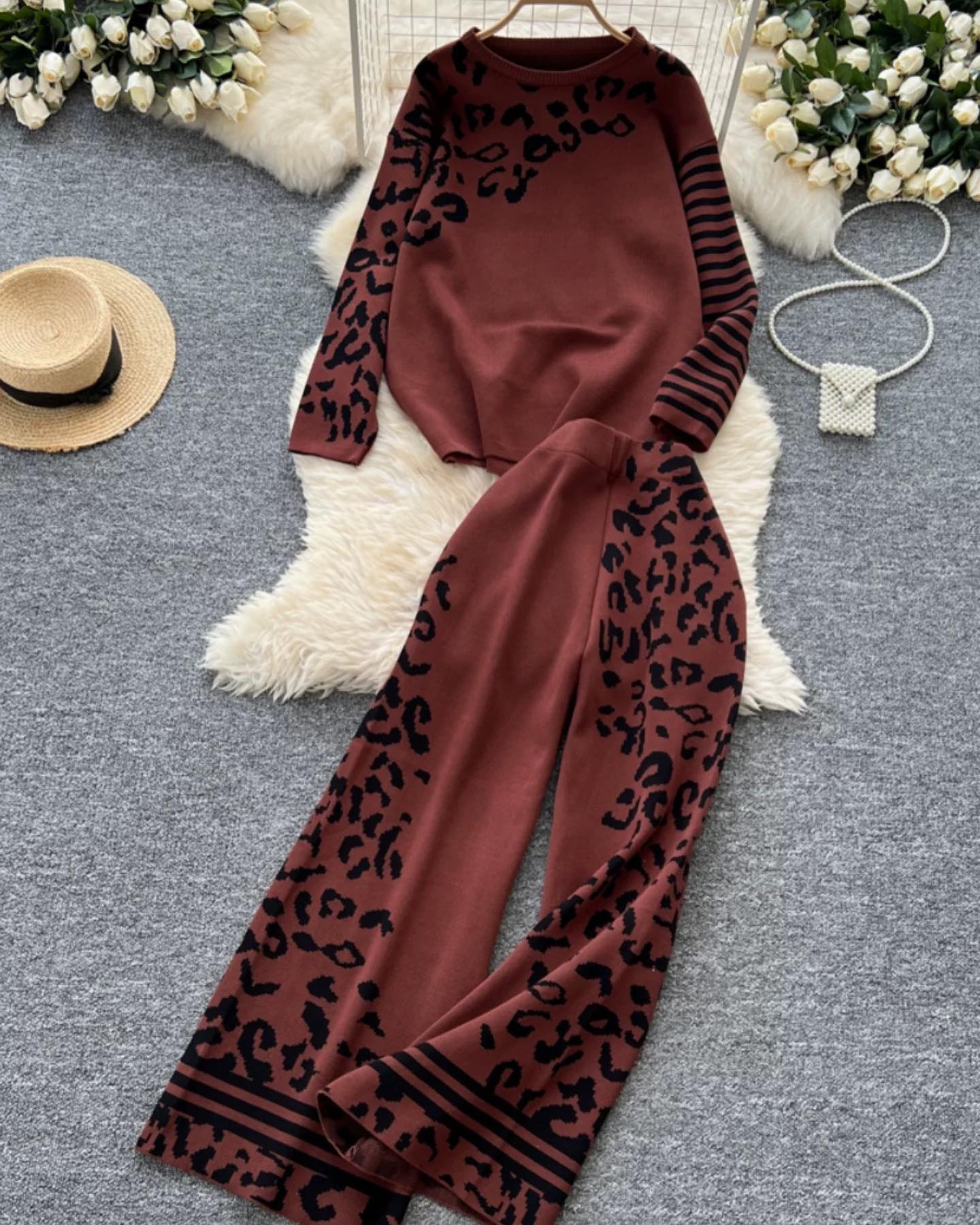 CH-496 Miswah Printed Winter Fleece Co ord set