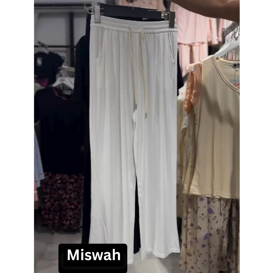 CH-538 2 Pcs Button Casual Top With Straight Trouser