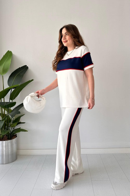 CH 544 Straight Trouser Panel Tee Tracksuit