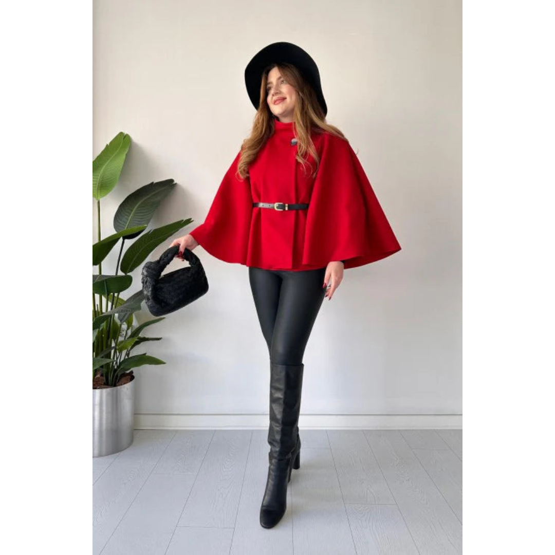 CH 509 The Miswah Wears New Design Short Cap Shawl With Belt