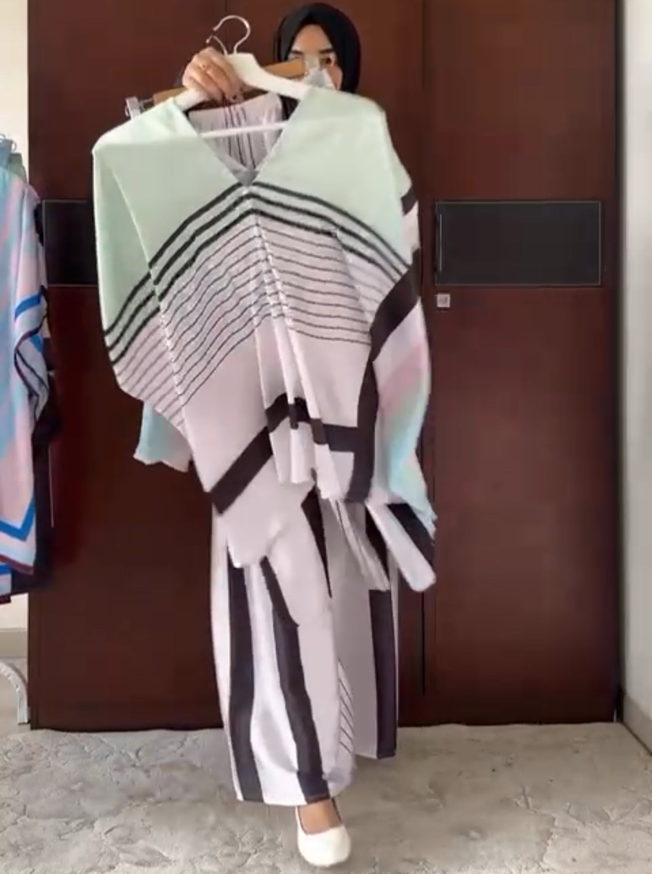 CH 539 Piece Printed Silk Co Ord Set