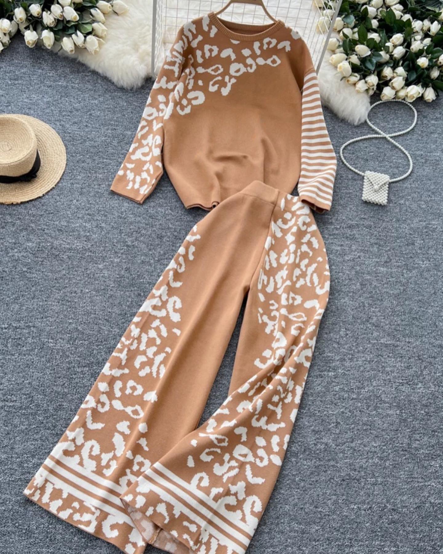 CH-496 Miswah Printed Winter Fleece Co ord set