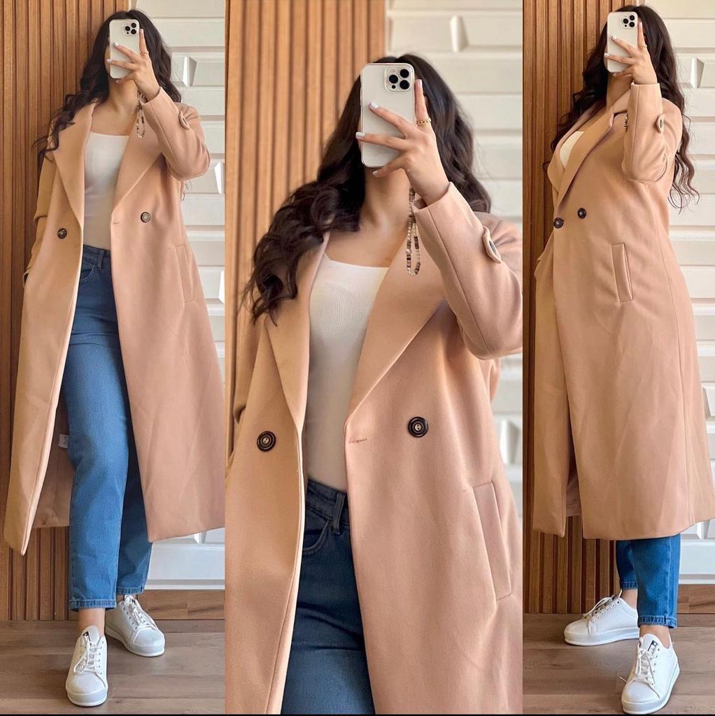 Fleece trench outlet coat