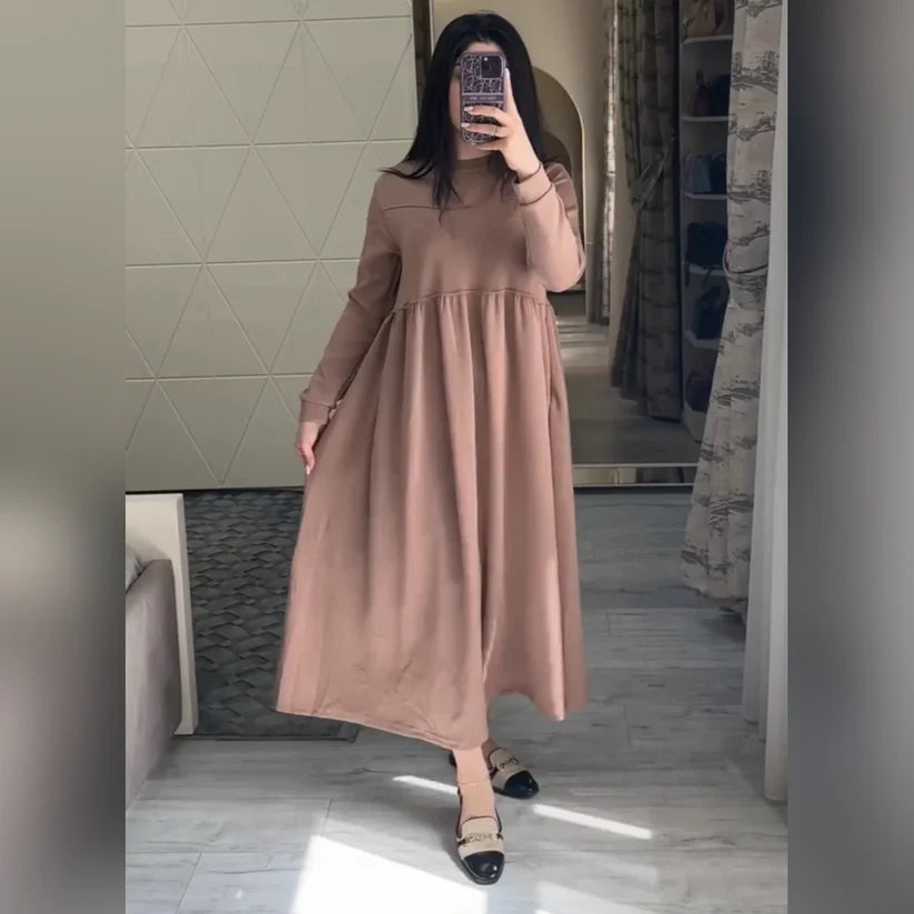 CH 523 Miswah Warm Fleece Long Fallen Top