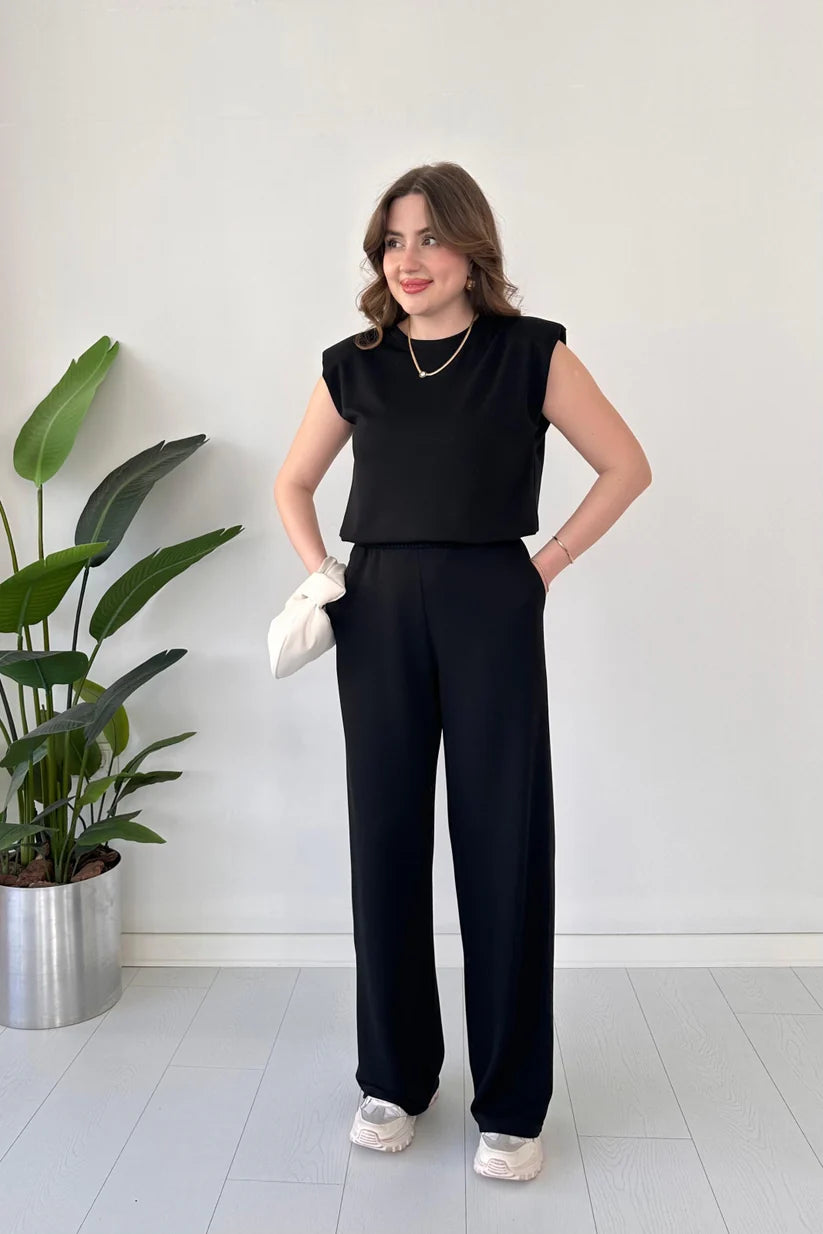 CH 561 Straight Trouser With Sleeveless Top -Miswah