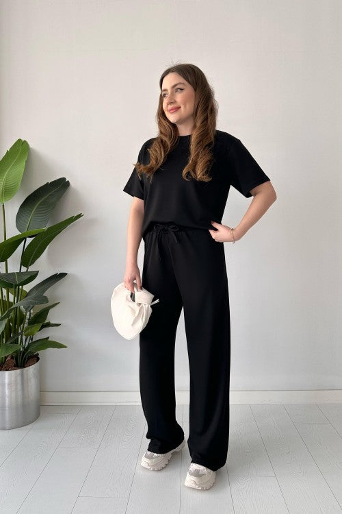 CH 541 Straight Trouser Tee Lounge Wear Set
