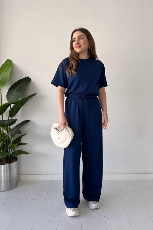 CH 541 Straight Trouser Tee Lounge Wear Set