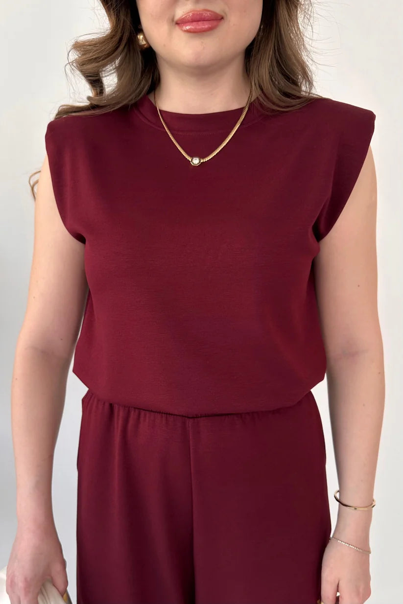 CH 561 Straight Trouser With Sleeveless Top -Miswah