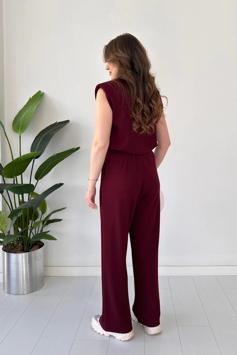CH 561 Straight Trouser With Sleeveless Top -Miswah