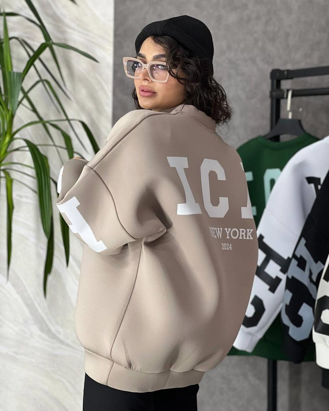 Ch # 501 Miswah Chicago Drop Shoulder Winter Fleece SweatShirt