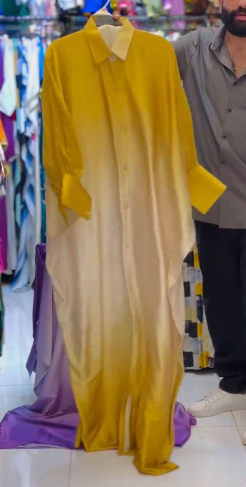 Ch # 532 Miswah Flowy Two-Tone Shaded Long Kaftan