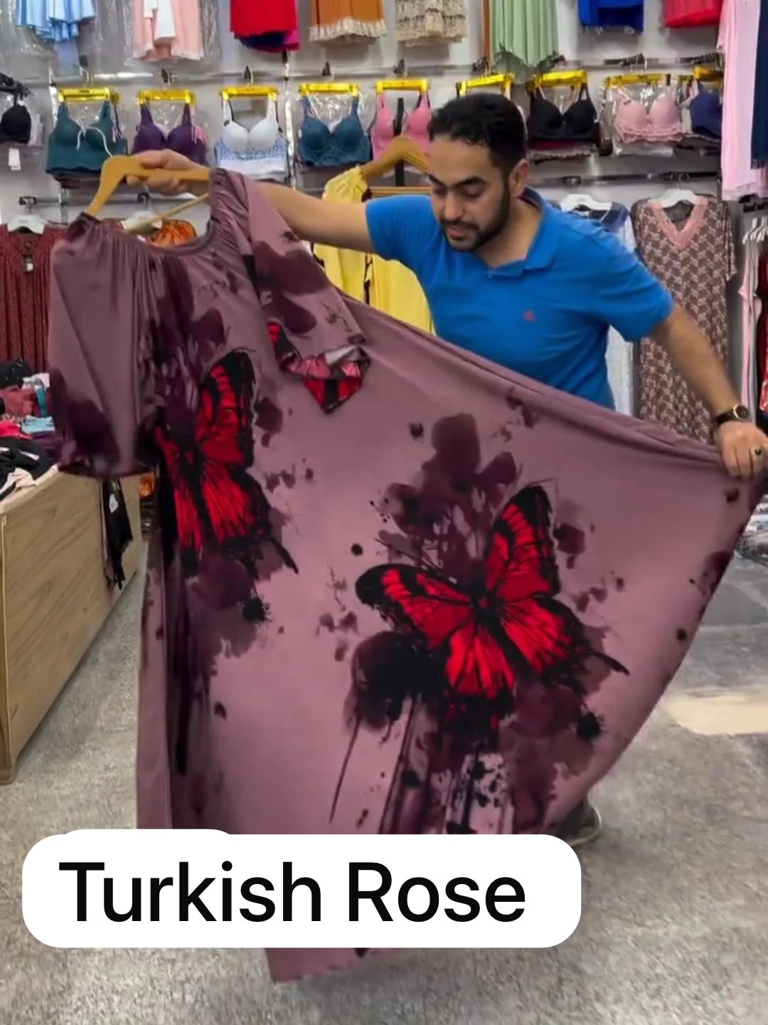 CH 554 Butterfly Printed A-Line Long Frock