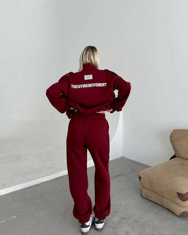 CH - 488 MISWAH Mock Neck Cargo Pocket Winter Fleece Out-Fit