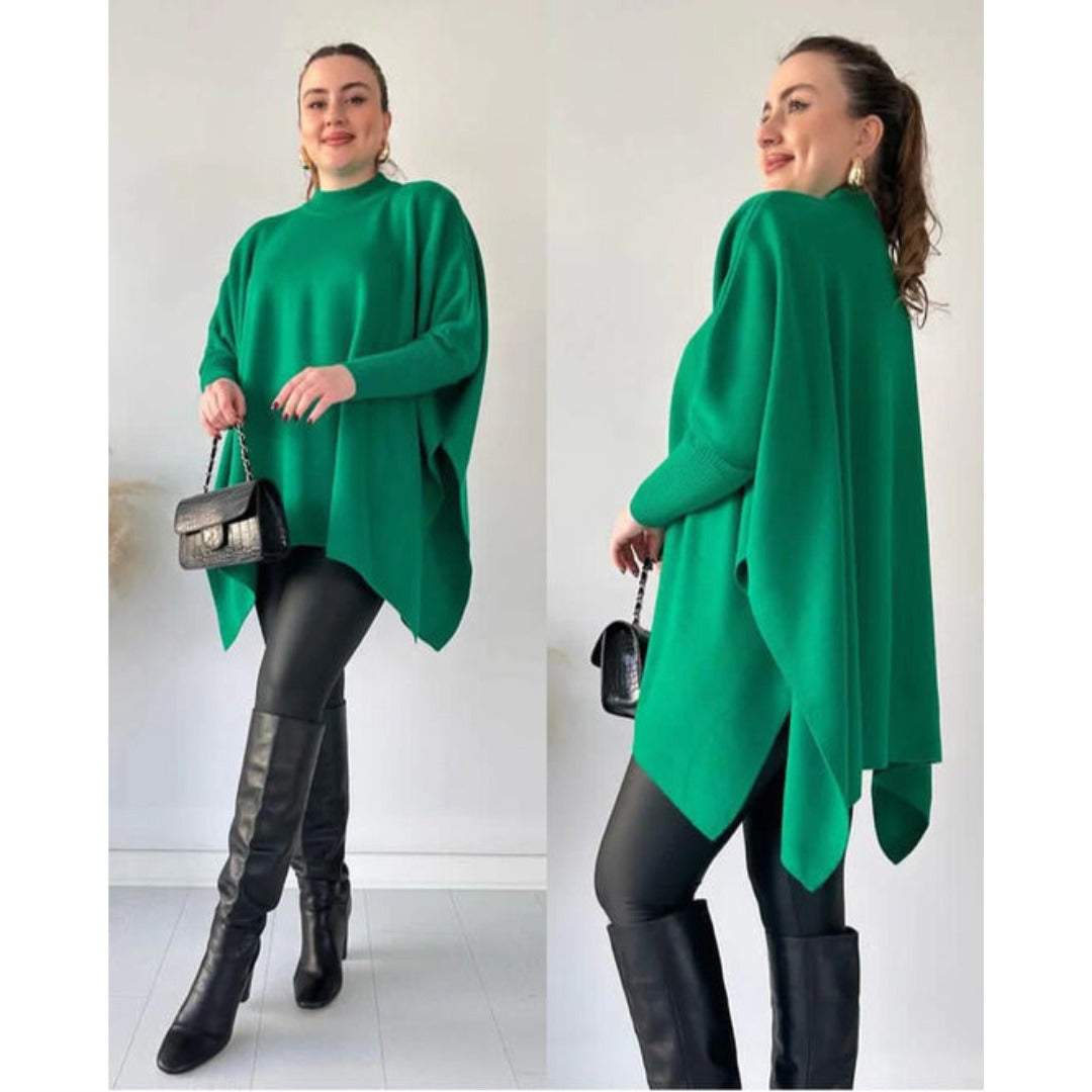 Miswah Batwing Style Fleece Shawl Poncho CH-395