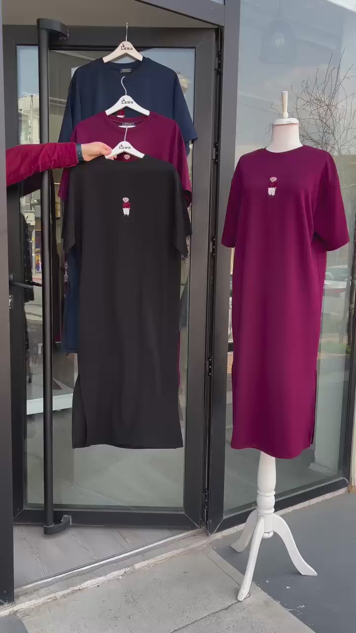 CH 555 Casual Modal Drop Shoulder Printed Top - Miswah