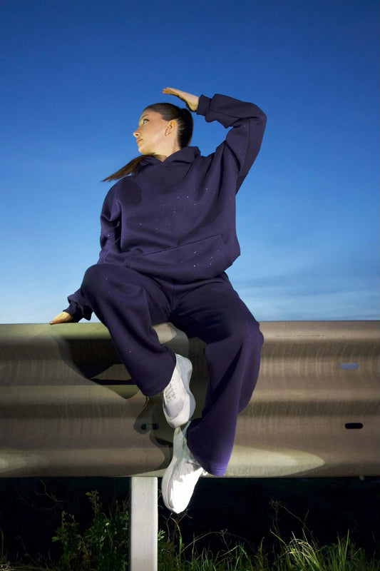CH 609 -GlitterBlend Fleece Tracksuit - Miswah