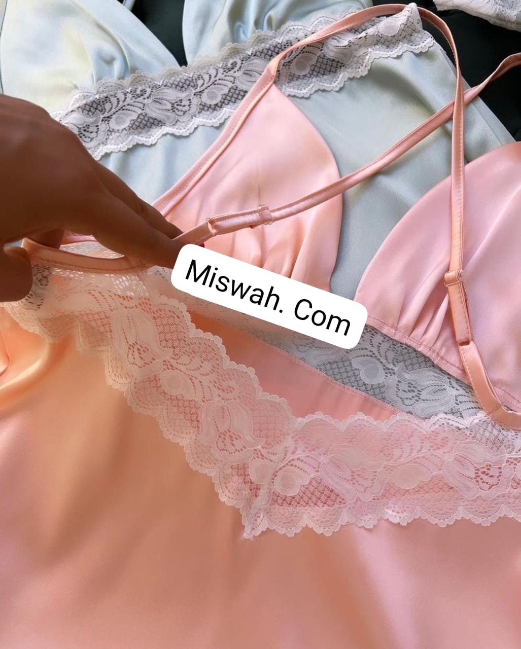 MISWAH Silk Robe With Long Sleeveless Top 2 Pcs Nightwear P-70