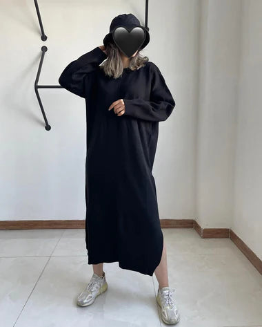 CH 468 Miswah Drop Shoulder Long Fleece Winter Wear