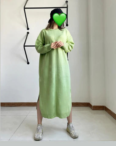 CH 468 Miswah Drop Shoulder Long Fleece Winter Wear