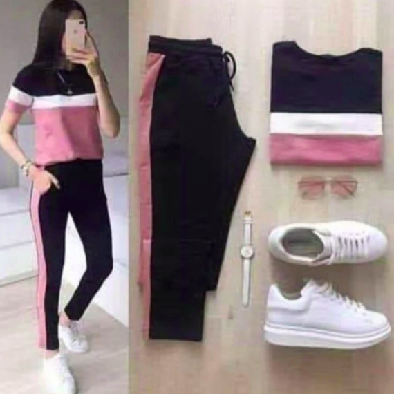 SW#0055 COLOR PANEL SUMMER TRACKSUIT