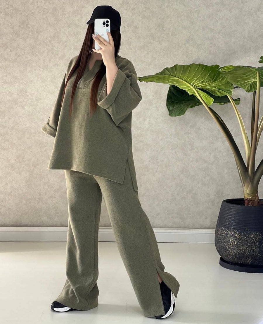 MISWAH WINTER BOTTOM CUT 2 PIECES FLEECE DRESS CH # 327