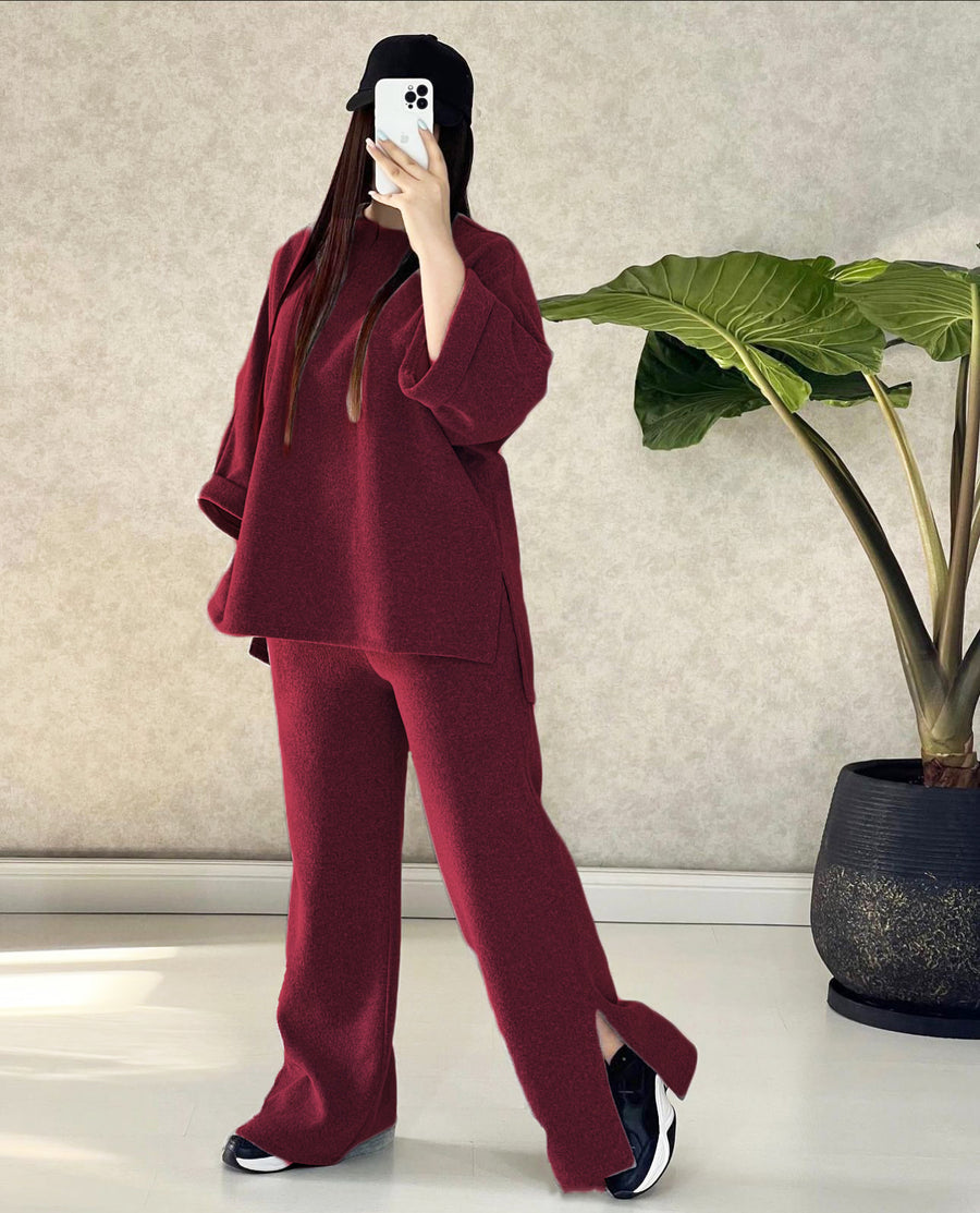 MISWAH WINTER BOTTOM CUT 2 PIECES FLEECE DRESS CH # 327