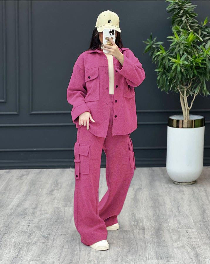 2 Pcs Cargo Pocket Style Winter Outfit CH-373