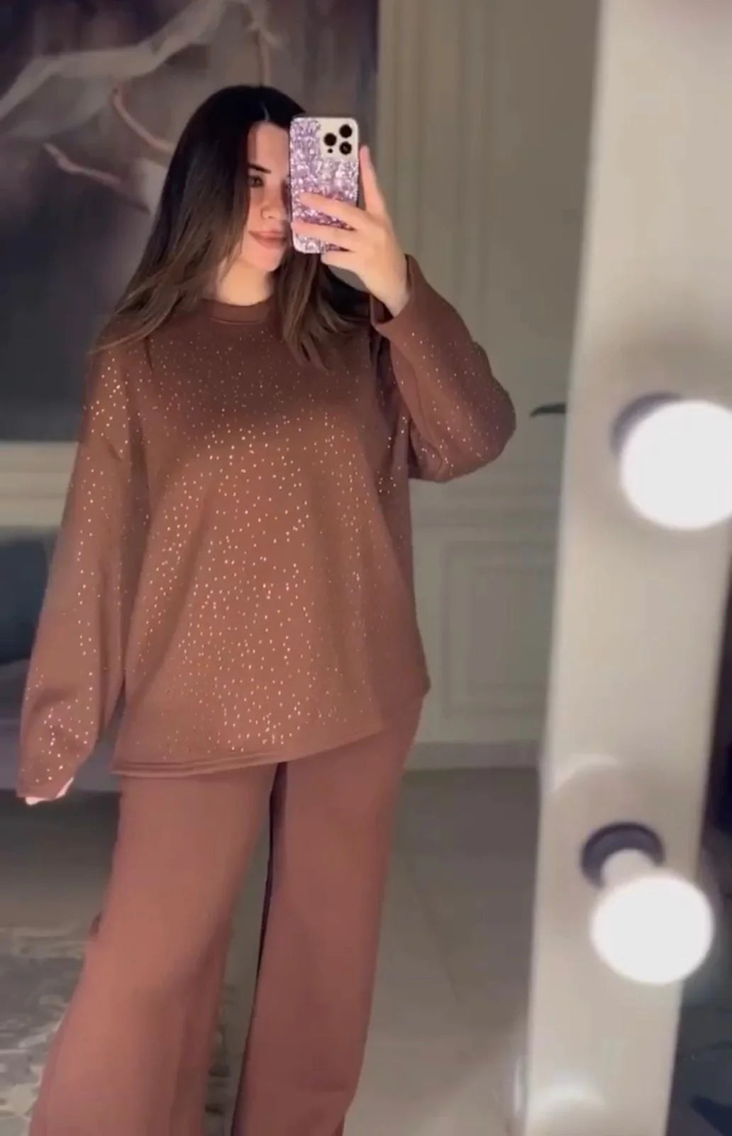 CH 600 - Sparkle Two-Piece Winter Co ord Set - Miswah