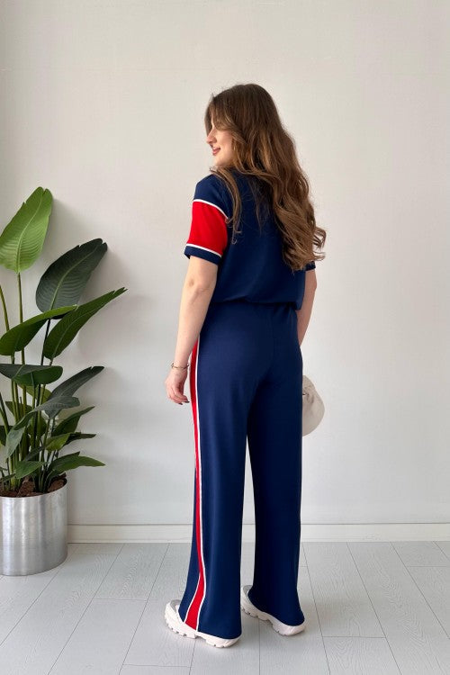 CH 544 Straight Trouser Panel Tee Tracksuit