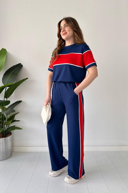 CH 544 Straight Trouser Panel Tee Tracksuit