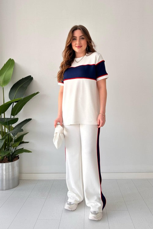 CH 544 Straight Trouser Panel Tee Tracksuit