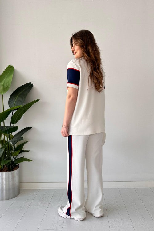 CH 544 Straight Trouser Panel Tee Tracksuit