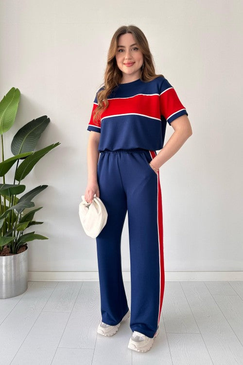 CH 544 Straight Trouser Panel Tee Tracksuit