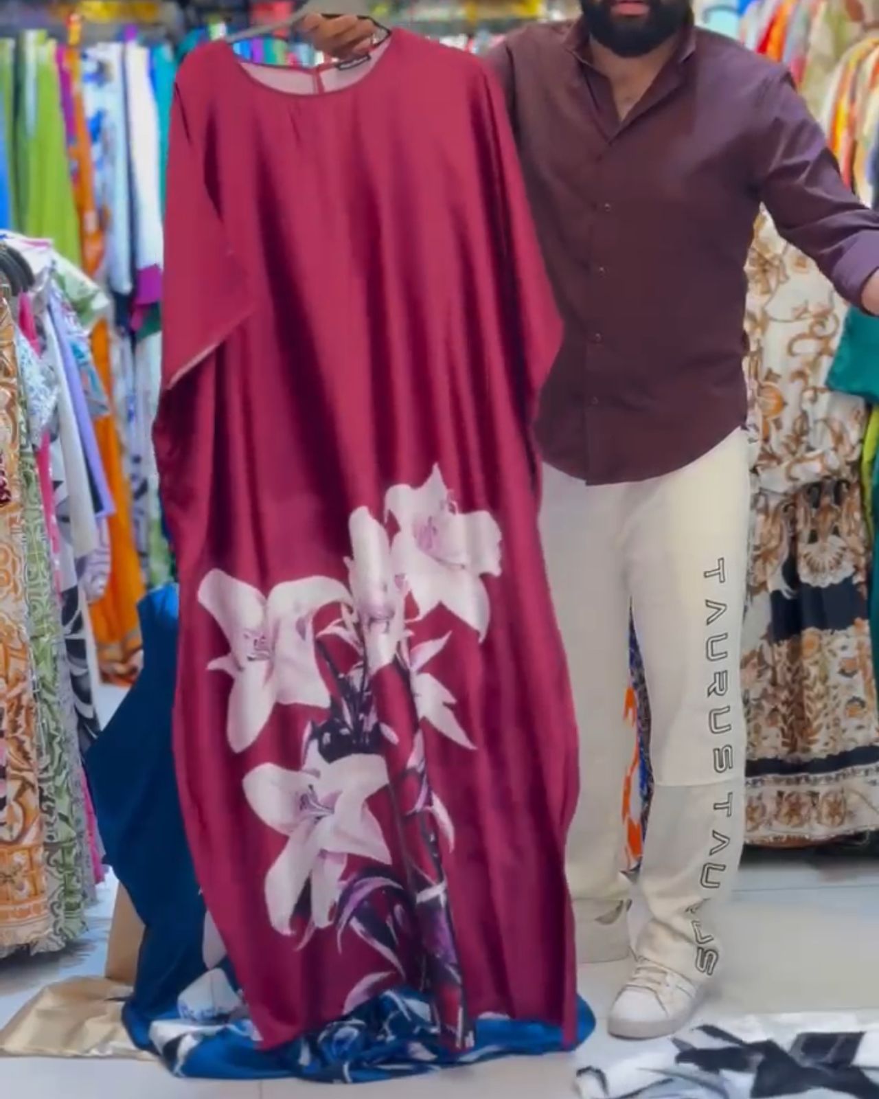 CH 551 Silk Kaftaan Dress - Miswah