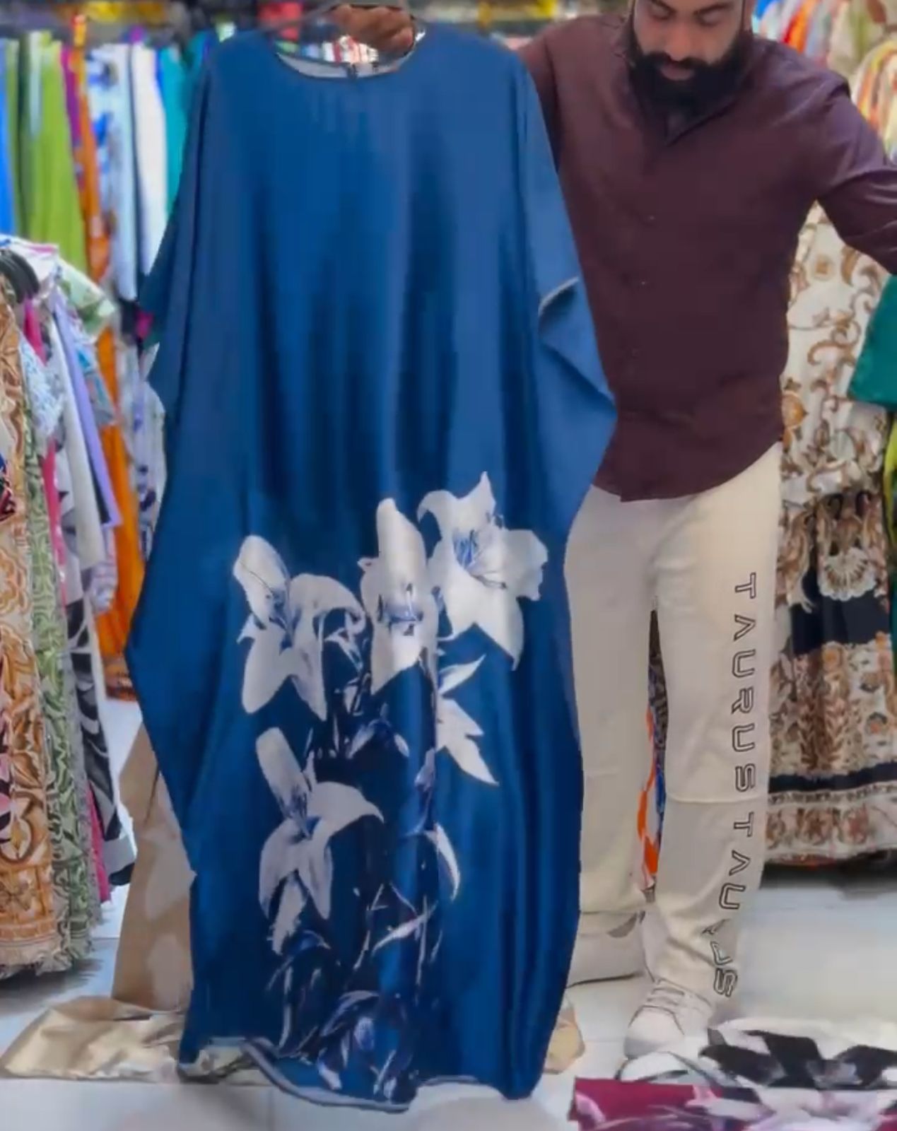 CH 551 Silk Kaftaan Dress - Miswah