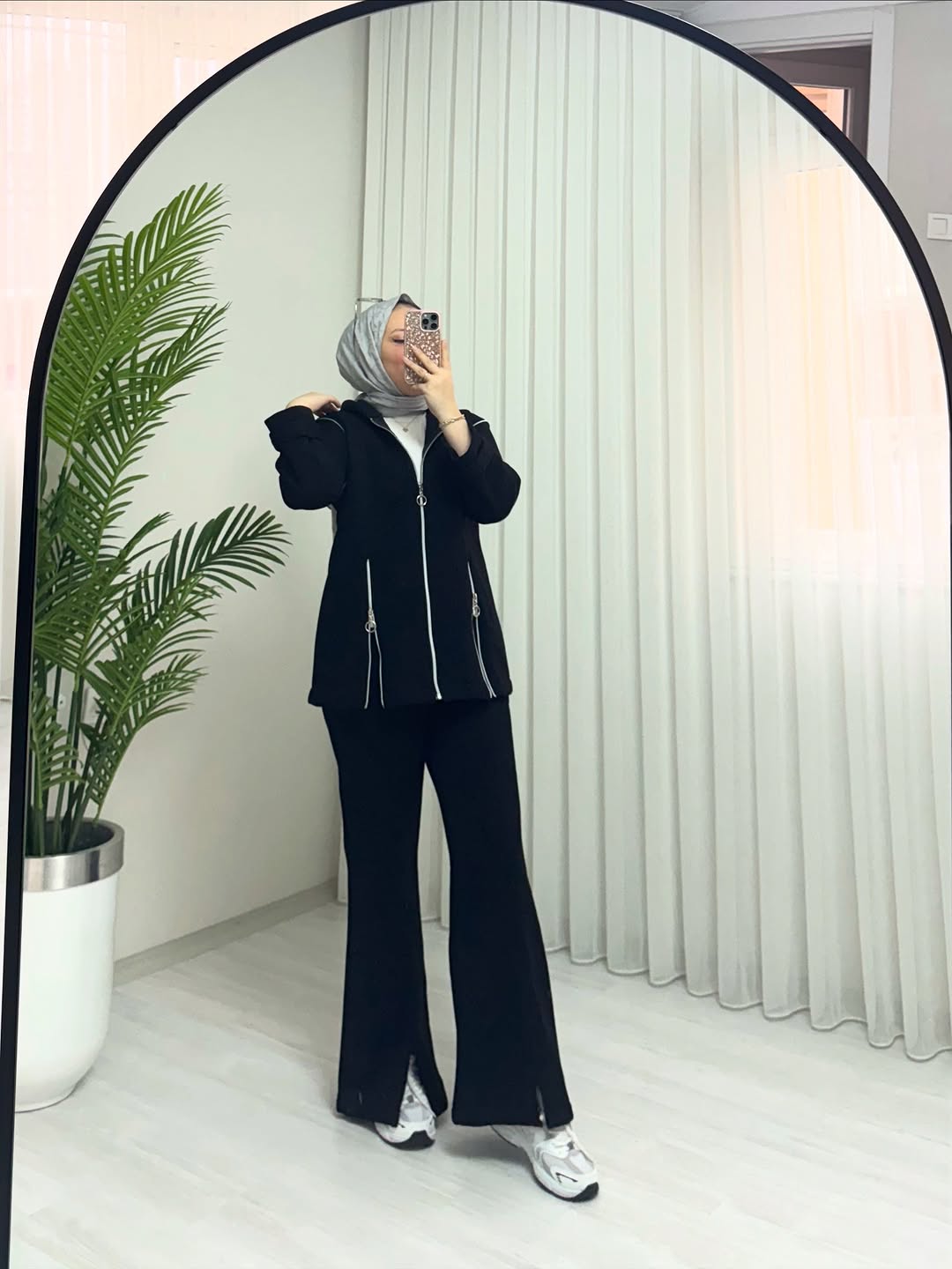 CH 601 - Bootcup Zipper Hooded Style Co-Ord Set - Miswah