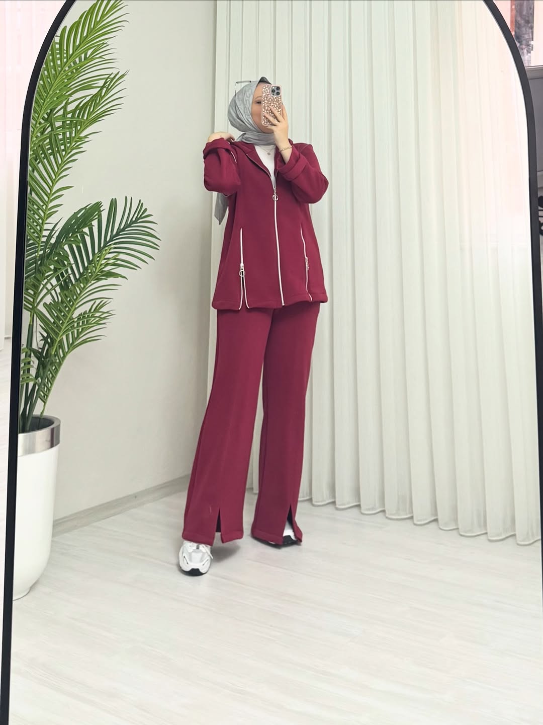 CH 601 - Bootcup Zipper Hooded Style Co-Ord Set - Miswah