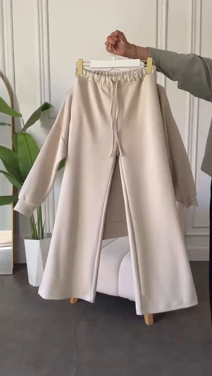 CH 589 Miswah Polo Winter Fleece Co-ord Set