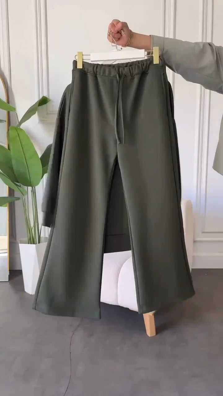 CH 589 Miswah Polo Winter Fleece Co-ord Set