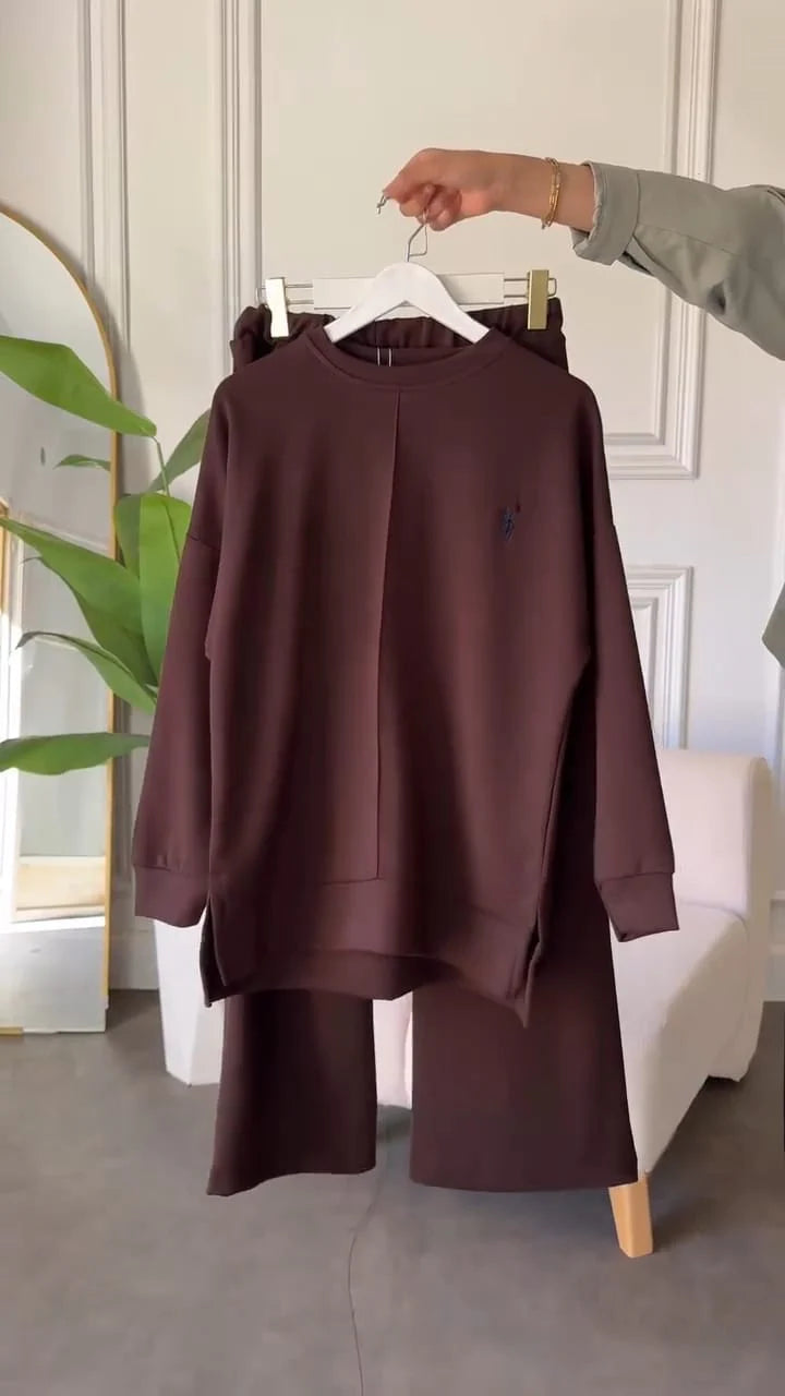 CH 589 Miswah Polo Winter Fleece Co-ord Set