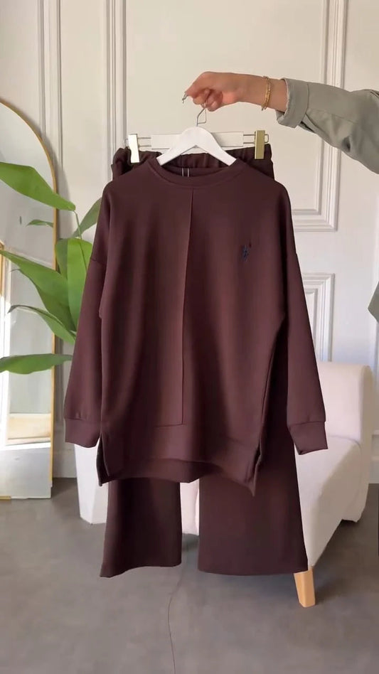 CH 589 Miswah Polo Winter Fleece Co-ord Set