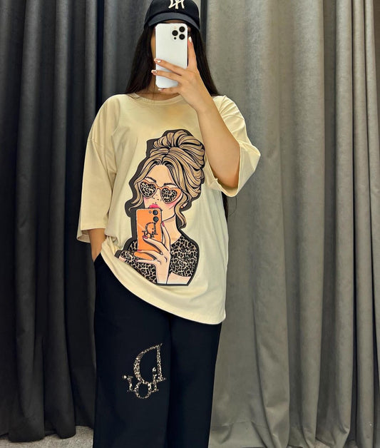 CH 436 Printed Drop-Shoulder Tee Trousers (Print 3)