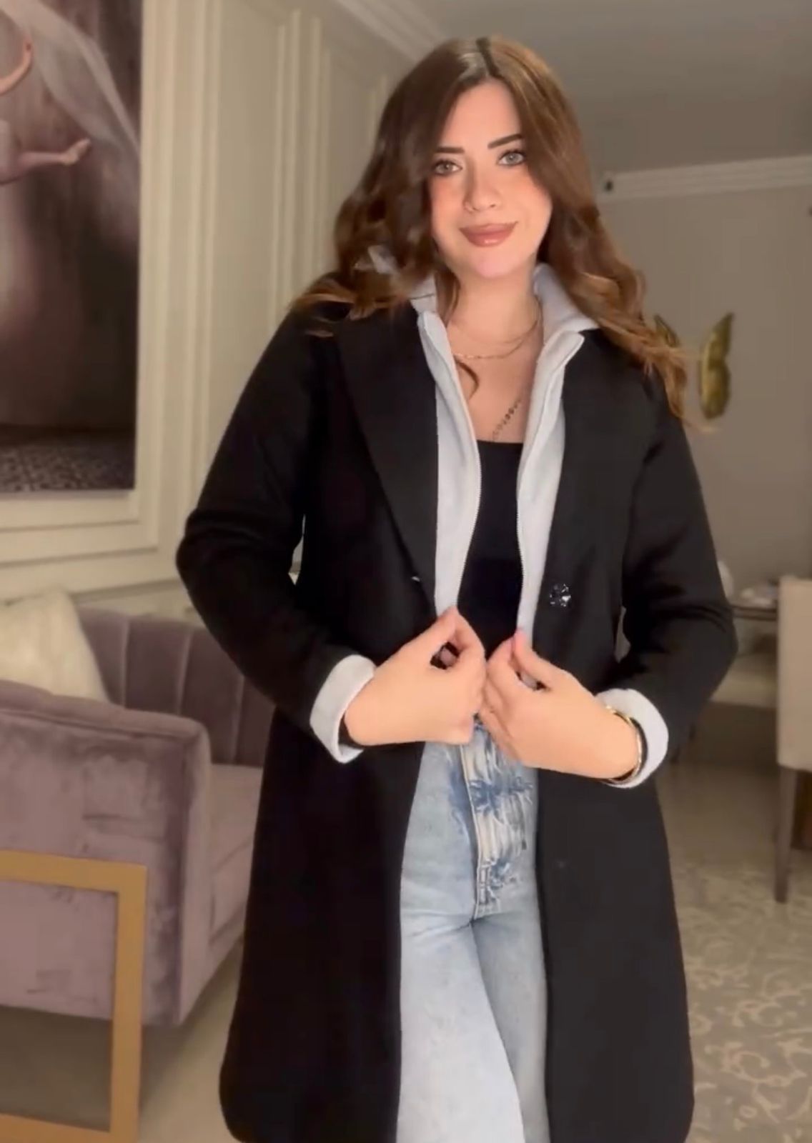 CH 599 - Modish Fleece Coat - Miswah