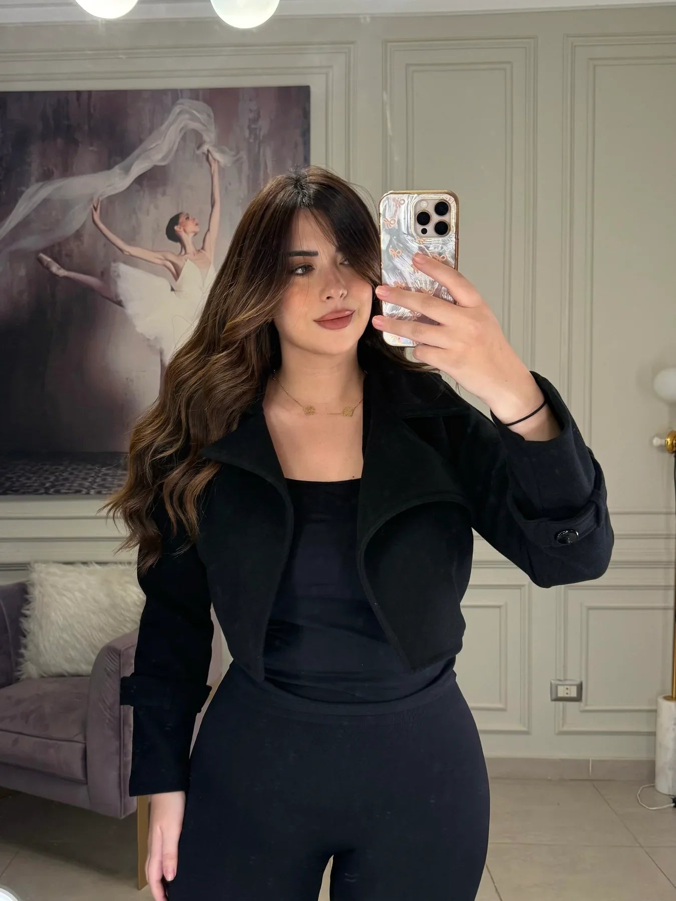 CH - 614  Women’s Stylish Fleece Twin Set – Short Jacket & Inner Outfit - Miswah