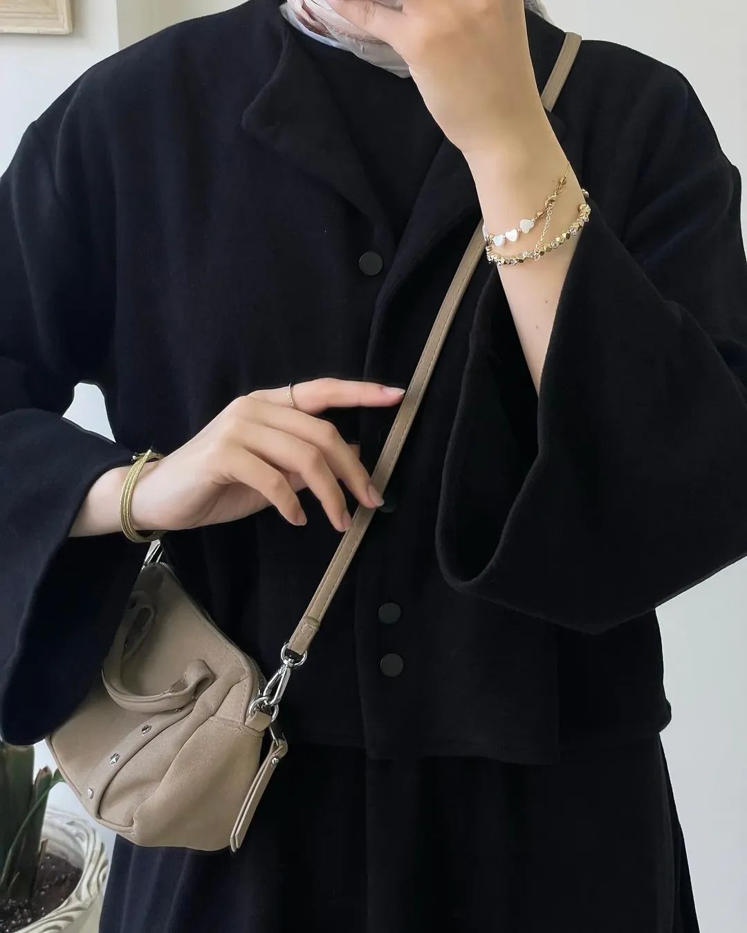 CH 608 - 2 Pcs Winter Outfit Long Frock With Upper Fleece Jacket - Miswah