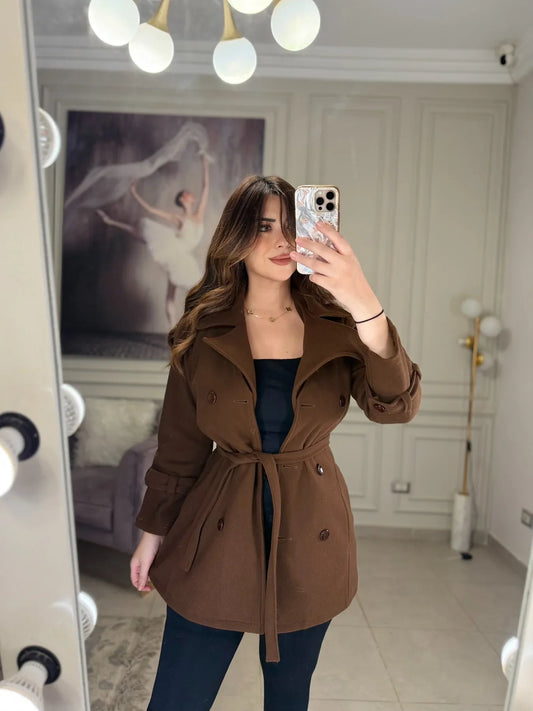 CH - 614  Women’s Stylish Fleece Twin Set – Short Jacket & Inner Outfit - Miswah