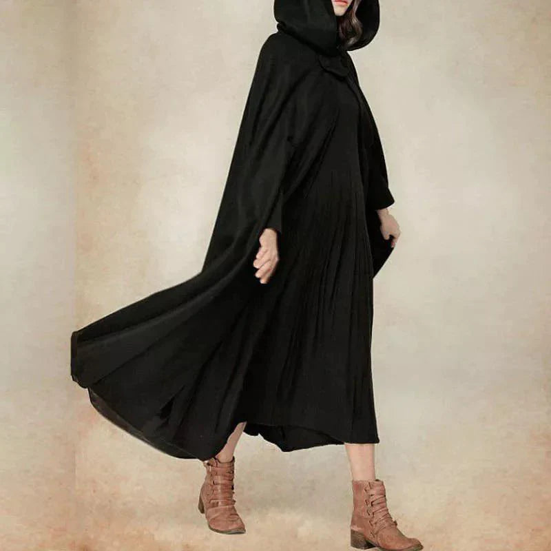 Hooded cape coat best sale