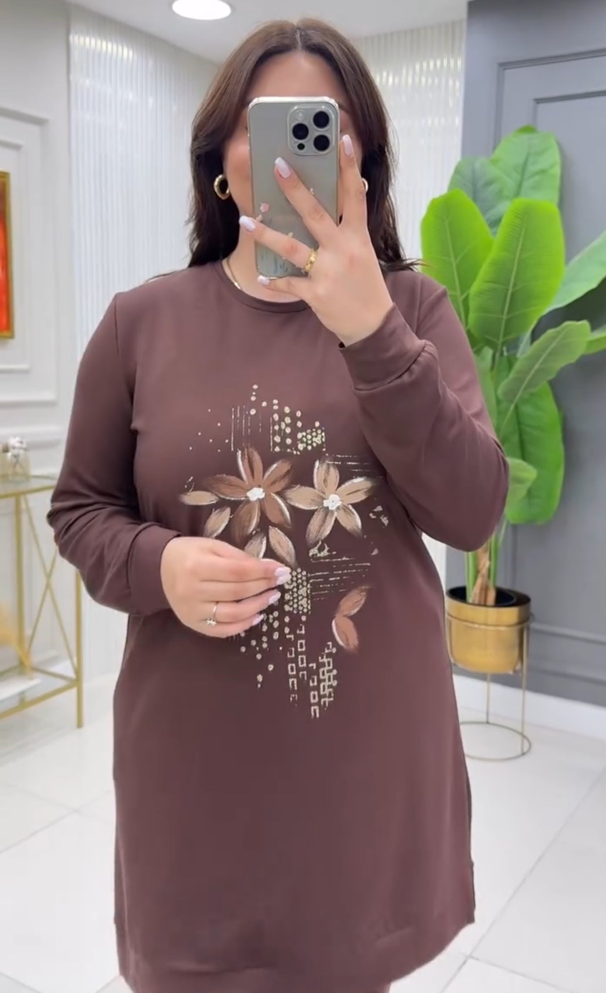 CH 478 Miswah Flowers Printed Fleece Co ord Set