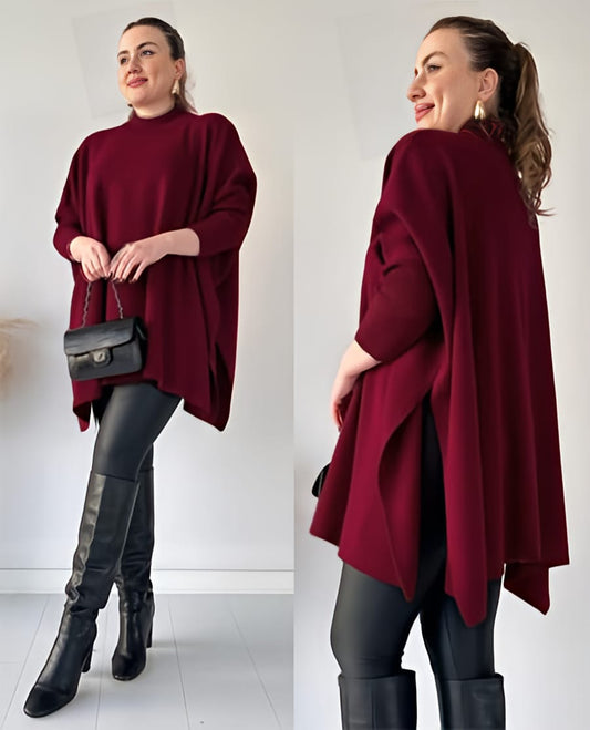 Miswah Batwing Style Fleece Shawl Poncho CH-395